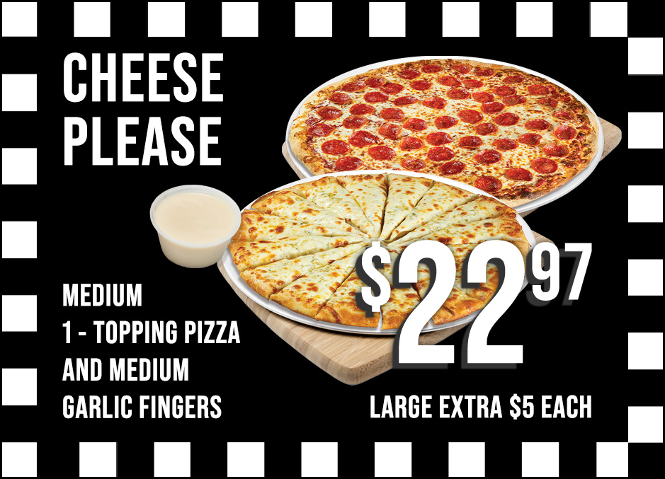 pizzatown cheese please specials 22.97